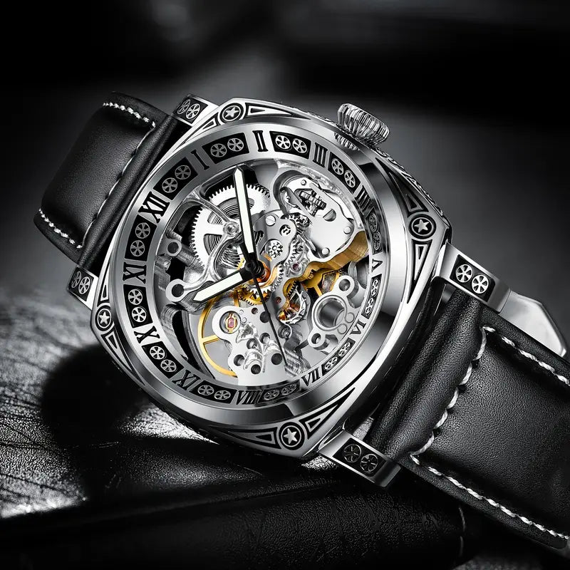 Glenaw Silver Mechanical Watch