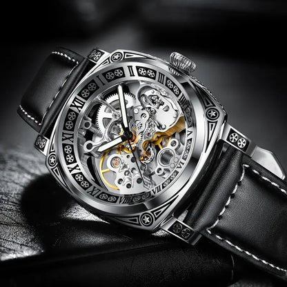 Glenaw Silver Mechanical Watch