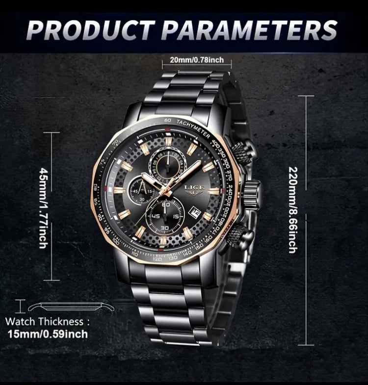 Lige Quartz Sports Watch