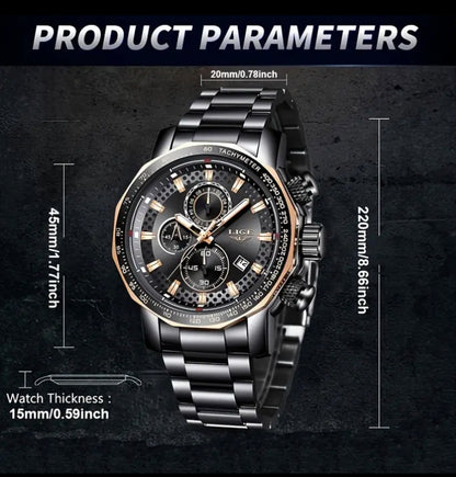 Lige Quartz Sports Watch