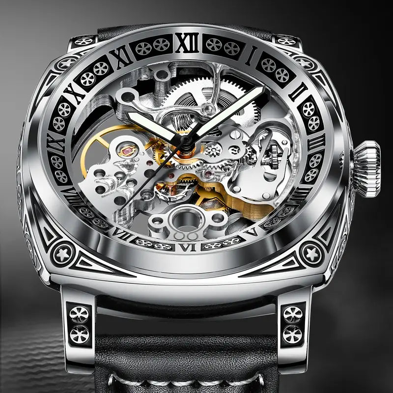 Glenaw Silver Mechanical Watch