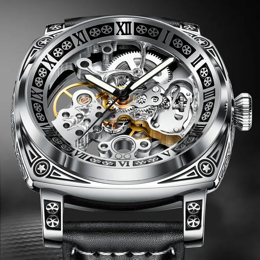 Glenaw Silver Mechanical Watch
