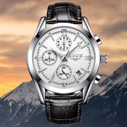 Lige Quartz Chronograph Luxury Watch