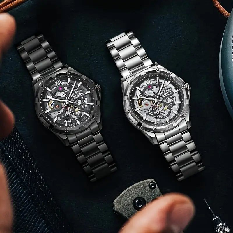 Mark Fairwhale Silver Luxury Mechanical Watch