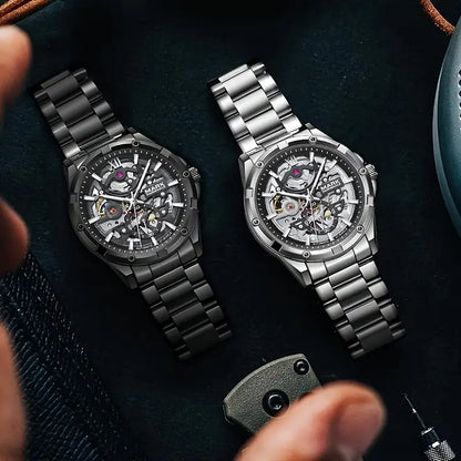 Mark Fairwhale Silver Luxury Mechanical Watch