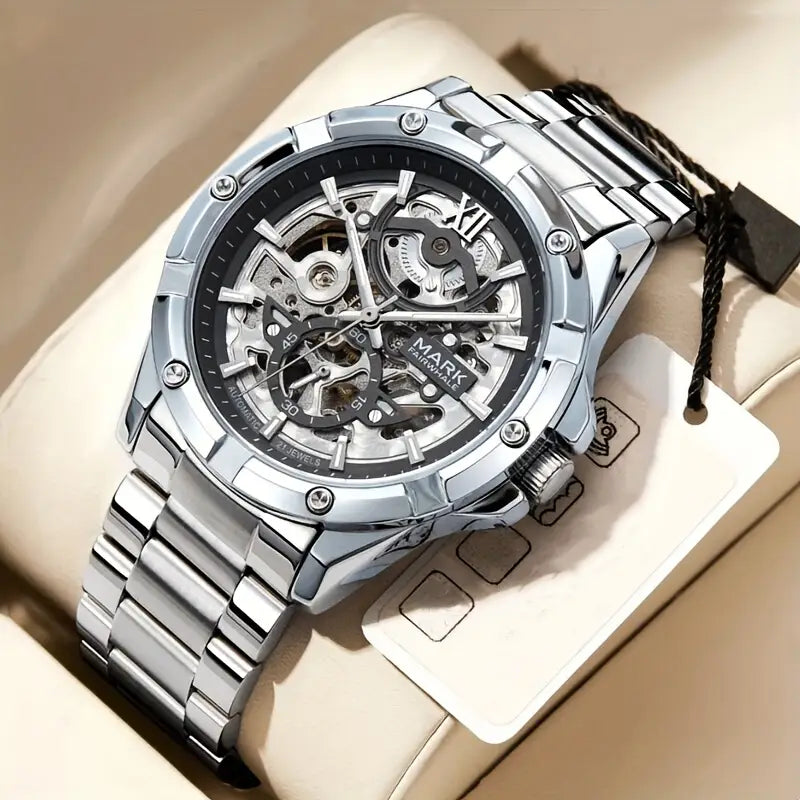 Mark Fairwhale Silver Luxury Mechanical Watch