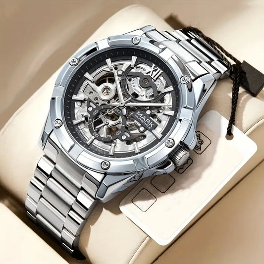 Mark Fairwhale Silver Luxury Mechanical Watch