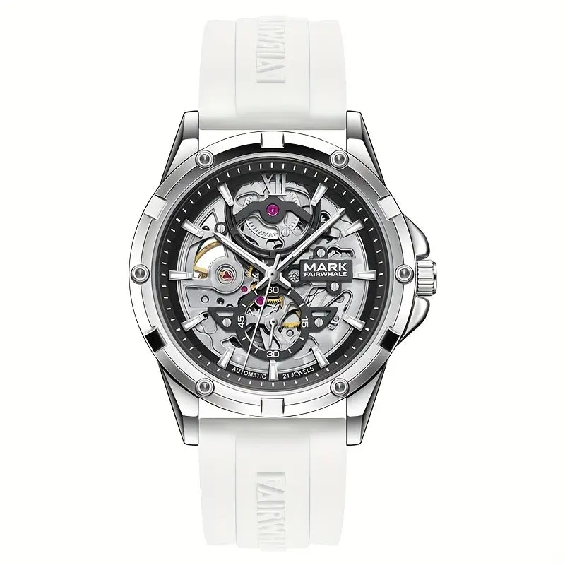 Mark Fairwhale Silver Luxury Mechanical Watch
