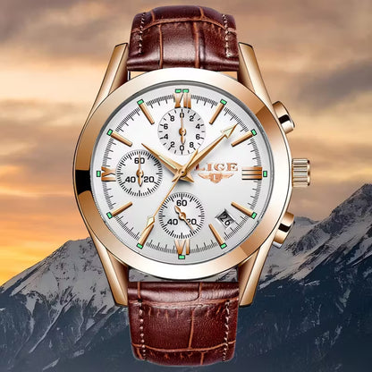 Lige Quartz Chronograph Luxury Watch