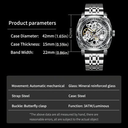 Glenaw Silver Mechanical Watch