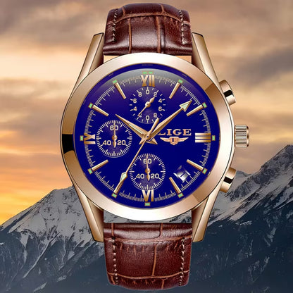 Lige Quartz Chronograph Luxury Watch