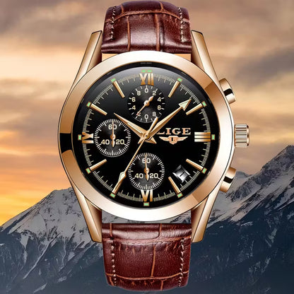 Lige Quartz Chronograph Luxury Watch