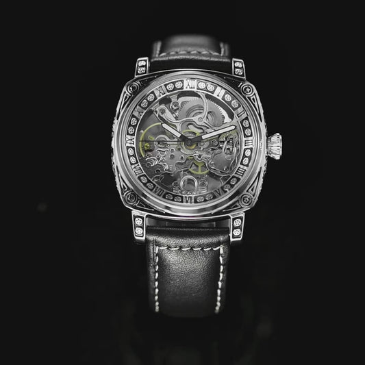 Glenaw Silver Mechanical Watch
