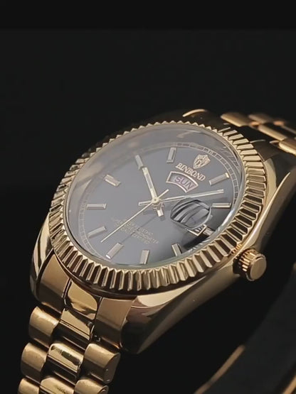 Binbond Blue and Silver Watch